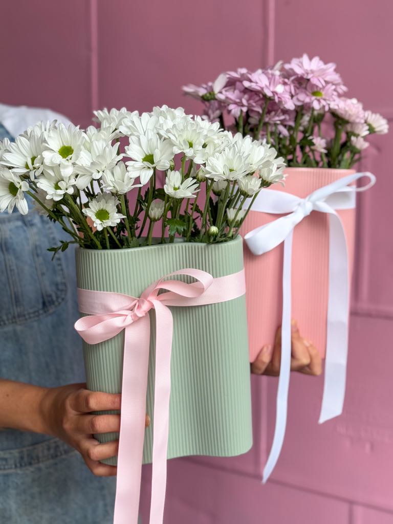 Chrysanthemums and Vase