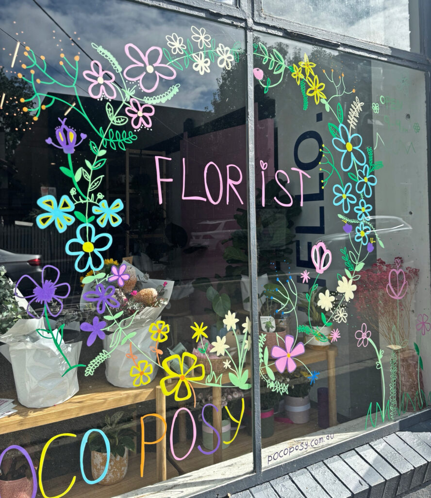 Melbourne Flower shop window display